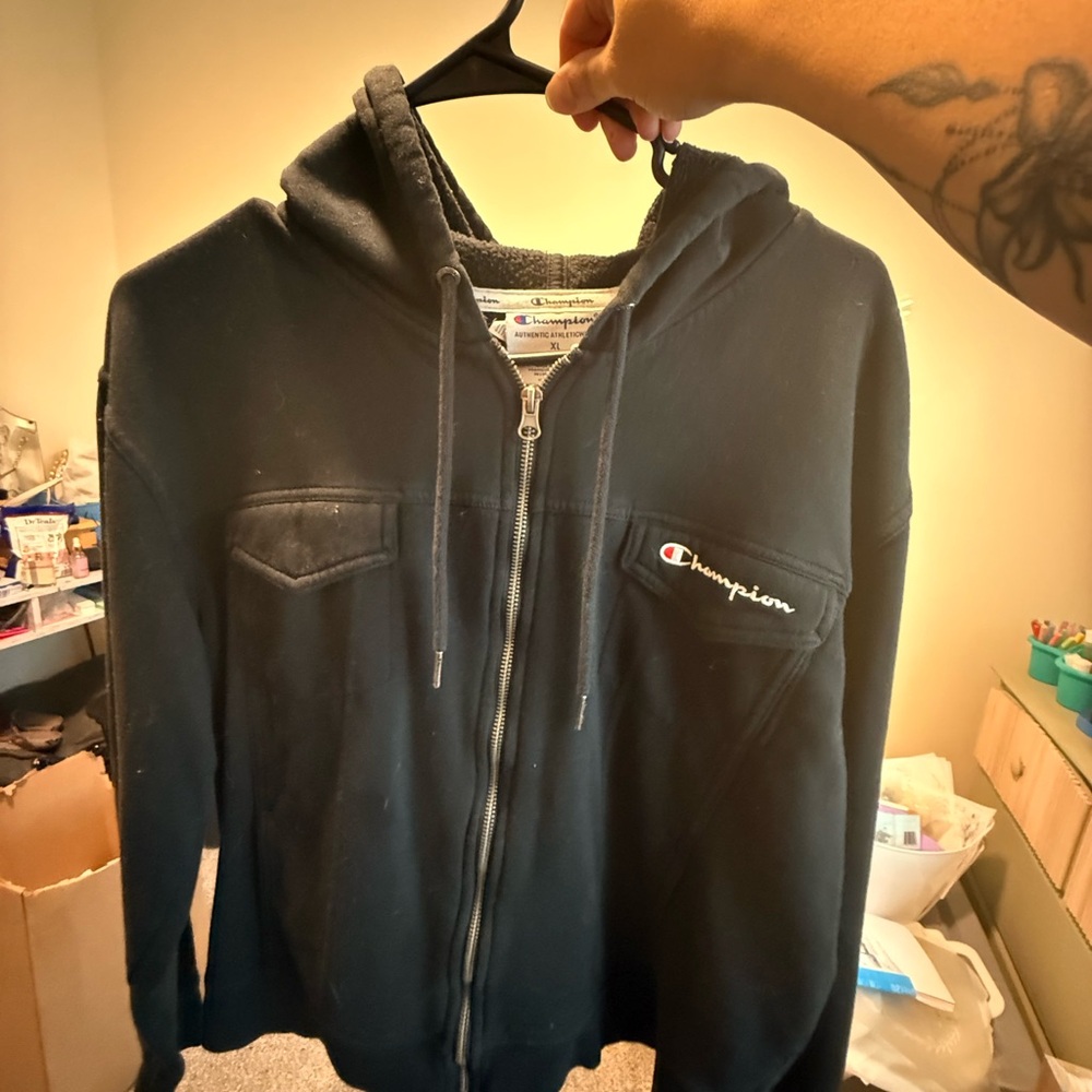 Champion Black Full-Zip Hoodie